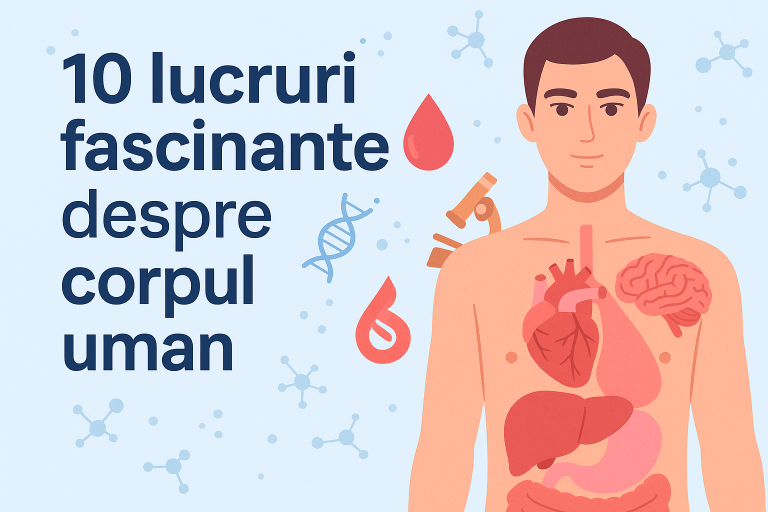 curiozitati corpul uman – imagine educativa despre anatomia si functiile corpului