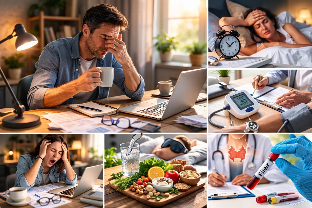 oboseala constanta cauze – persoana obosita dimineata la birou