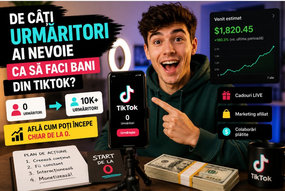 cati urmaritori ai nevoie ca sa faci bani din TikTok