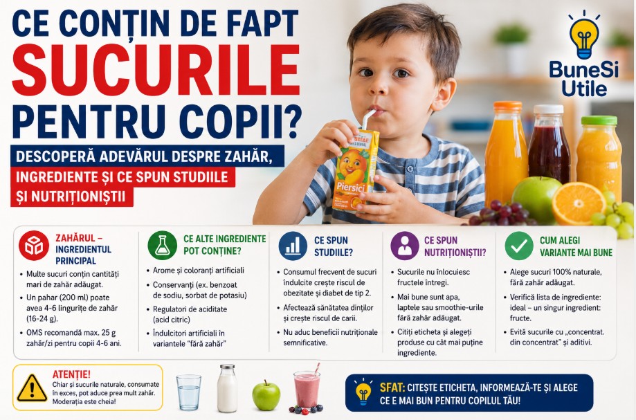 ce contin de fapt sucurile pentru copii